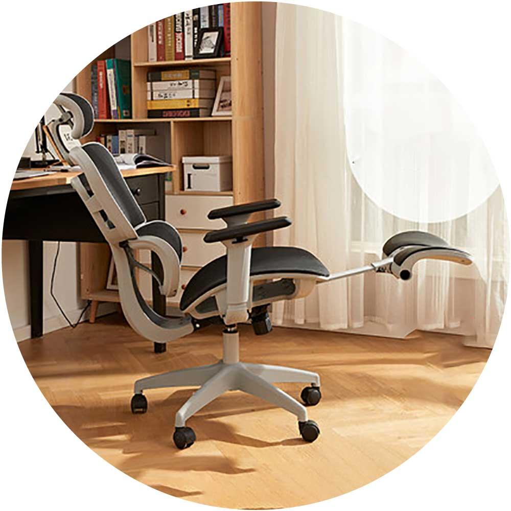 8-9 3D Lumbar Support Ergonomic Office Chair with Adjustable Armrests | Nylon Base | Mesh Seat | Adjustable Armrests | Footrest — image 2