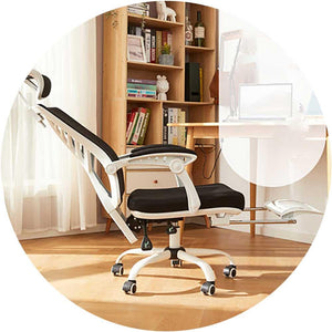 Eight-to-nine ergonomic reclinable office chairs | butterfly backrest | with footrest | adjustable headrest — image 2