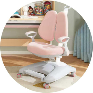 Eight or nine Miele Life Kids' Height-Adjustable Posture Support Study Chairs — image 2