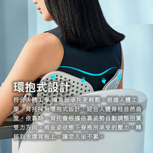 LERAVAN 蝶形可調式辦公椅腰靠|藍色 — image 4