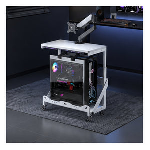 HomeWorker TowerDeck RGB 雙層主機架+螢幕支臂|標準 65 cm — image 2