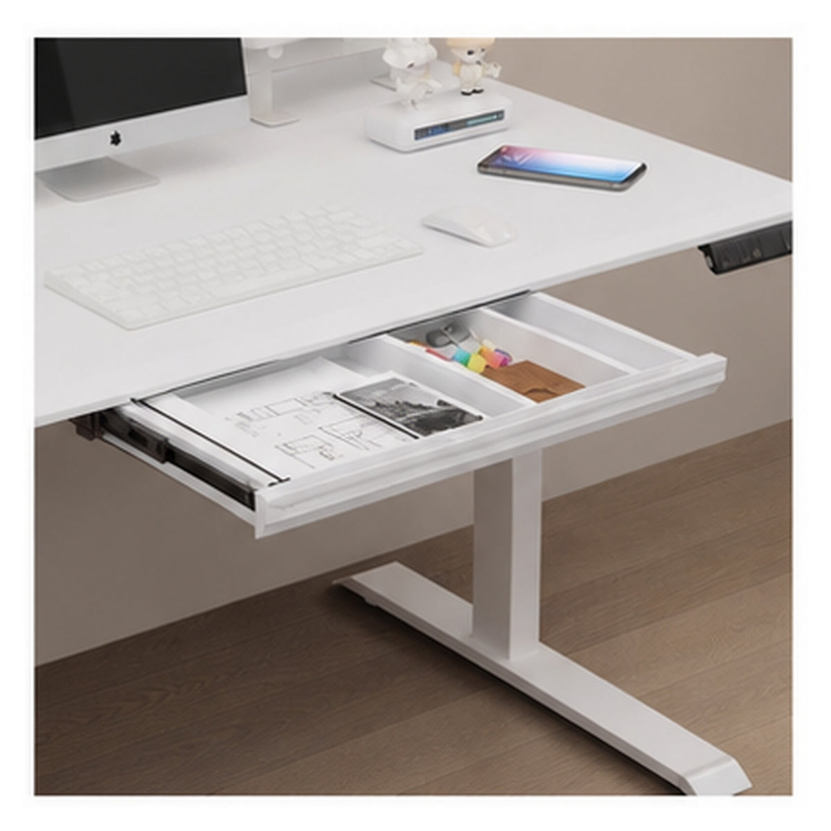 HomeWorker DeskVault T2 Extended Divided Under-Desk Drawer|560 mm — image 2