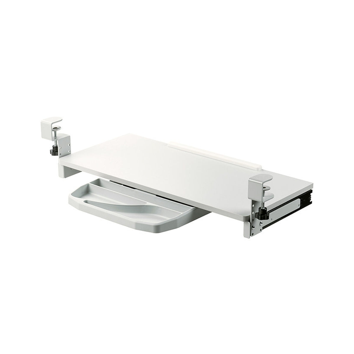 HomeWorker SlideAway Under-Desk Keyboard Tray + Side Storage Tray Set | 70 cm — image 2