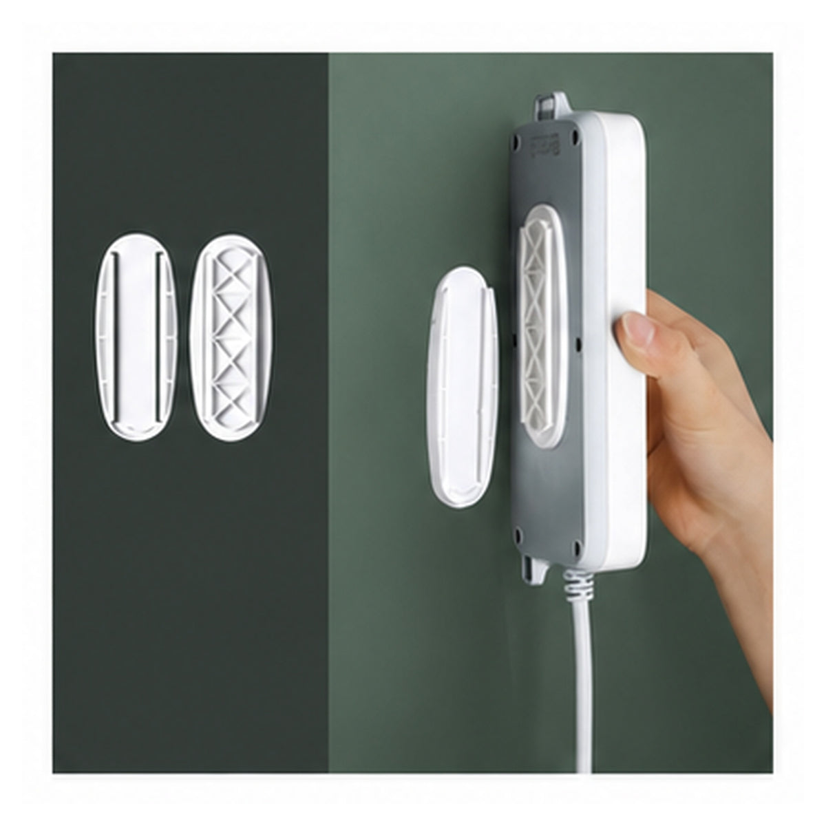 HomeWorker OvalDock Oval Punch-Free Power Strip Holder — image 2