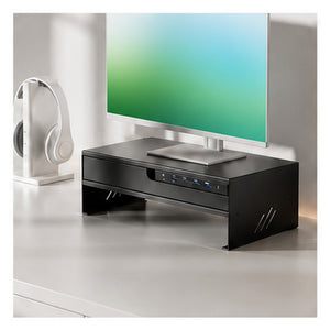 HomeWorker MetroDrawer 40cm Metal Drawer Monitor Riser — image 5