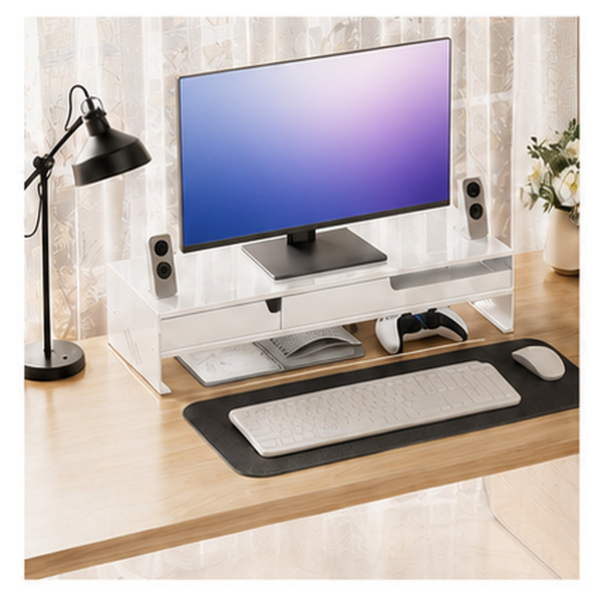 HomeWorker MetroDrawer 60cm Metal Drawer Monitor Stand — image 2