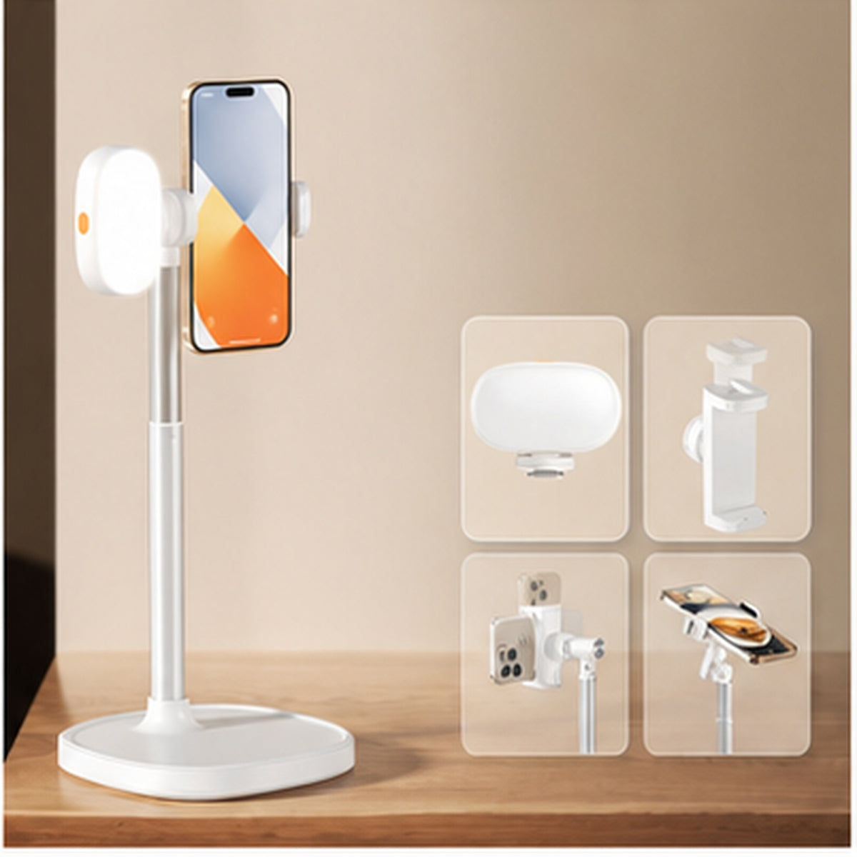 HomeWorker GlowView Ring Light Desktop Phone Stand — image 2