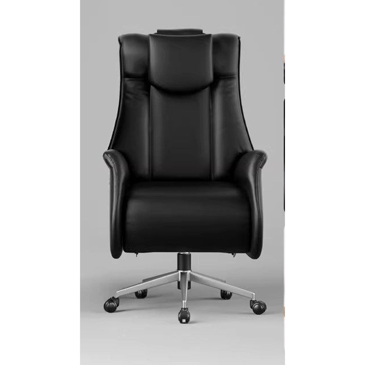 HomeWorker × Black & White Tune R5 Massage Heating Ventilation Genuine Leather Executive Chair — image 2