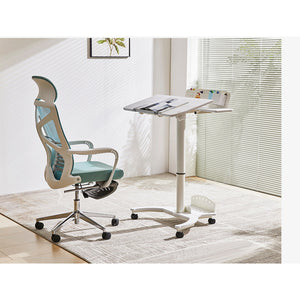 HomeWorker FlexMove Mobile Pneumatic Standing Desk | 780 × 600 mm Flip-Top Tabletop — image 4
