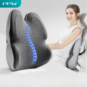 PPW 分區腰背承托辦公椅靠墊|竹炭磁布款 — image 10