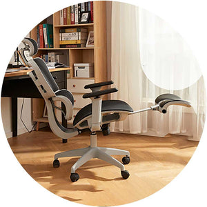 8-9 3D Lumbar Support Ergonomic Office Chair with Adjustable Armrests | Nylon Base | Mesh Seat | Adjustable Armrests | Footrest — image 2