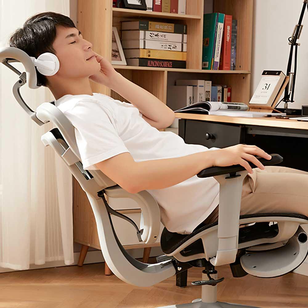 8-9 3D Lumbar Support Ergonomic Office Chair with Adjustable Armrests | Nylon Base | Mesh Seat | Adjustable Armrests | Footrest — image 3