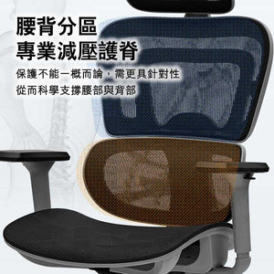 8-9 3D Lumbar Support Ergonomic Office Chair with Adjustable Armrests | Nylon Base | Mesh Seat | Adjustable Armrests | Footrest — image 6