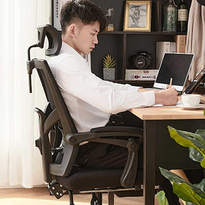 八九間人體工學可後仰辦公椅｜蝴蝶靠背｜無擱腳｜活動頭枕 — image 5