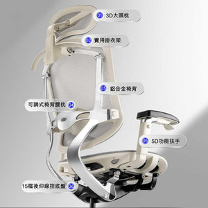 Ergoup T2 Leather Ergonomic Headrest Reclining Office Chair | Aluminum Alloy Base | Swivel and Height Adjustable Armrests — image 6