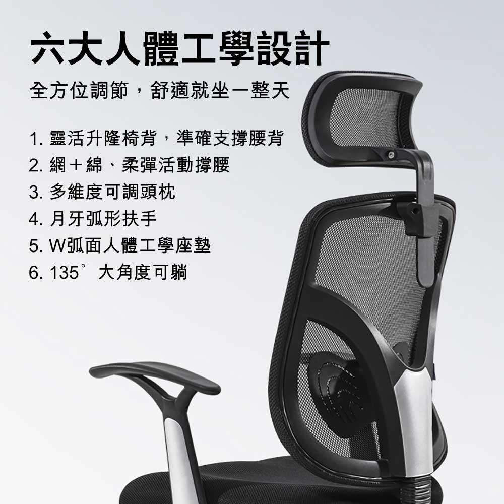 西昊M56 入門人體工學辦公椅｜尼龍椅腳｜固定扶手｜產品圖片 4｜HomeWorker 香港工作位選品