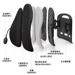 Microtouch Ergonomic Lumbar Support Cushion | Pneumatic Version | Dual Airbag Adjustment for Adjustable Lumbar Support — image 5