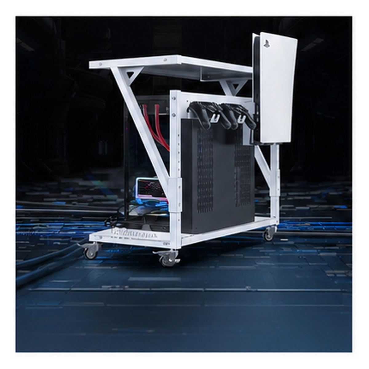HomeWorker FlexiBase 高度可調主機架＋PS5 側架｜大號 — image 2