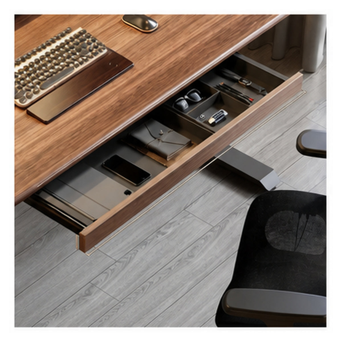 HomeWorker DeskVault C1 Pro 加長桌下抽屜｜多材質抽面 — image 2