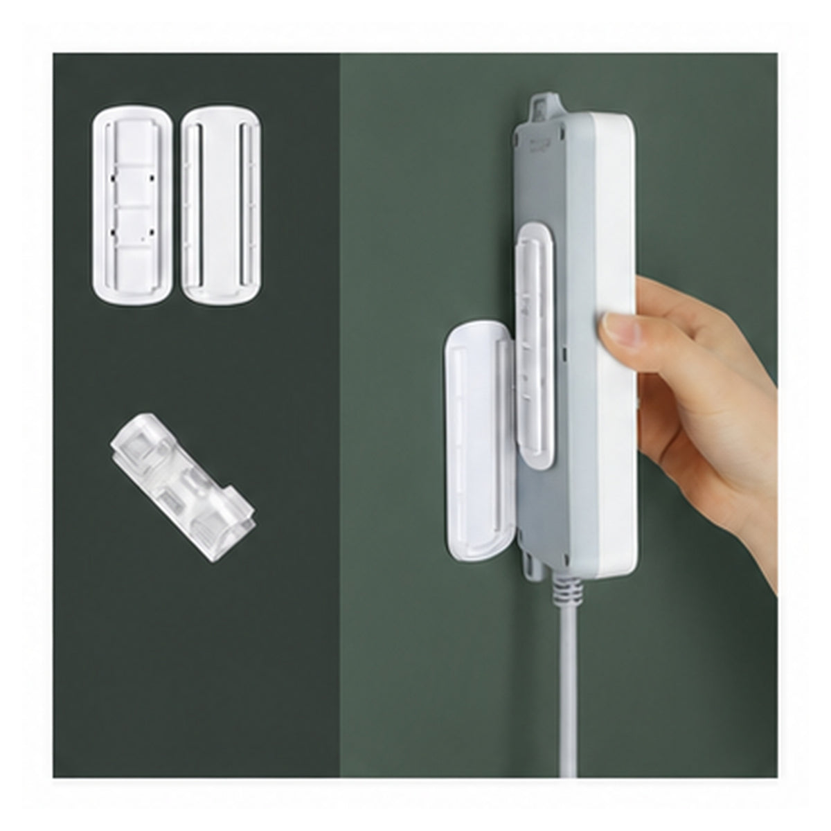 HomeWorker SlideLock Drill-Free Power Strip Holder | Slide-In — image 5