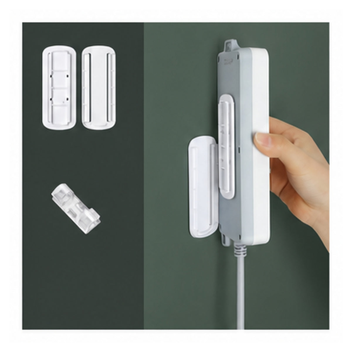HomeWorker SlideLock Drill-Free Power Strip Holder | Slide-In — image 6