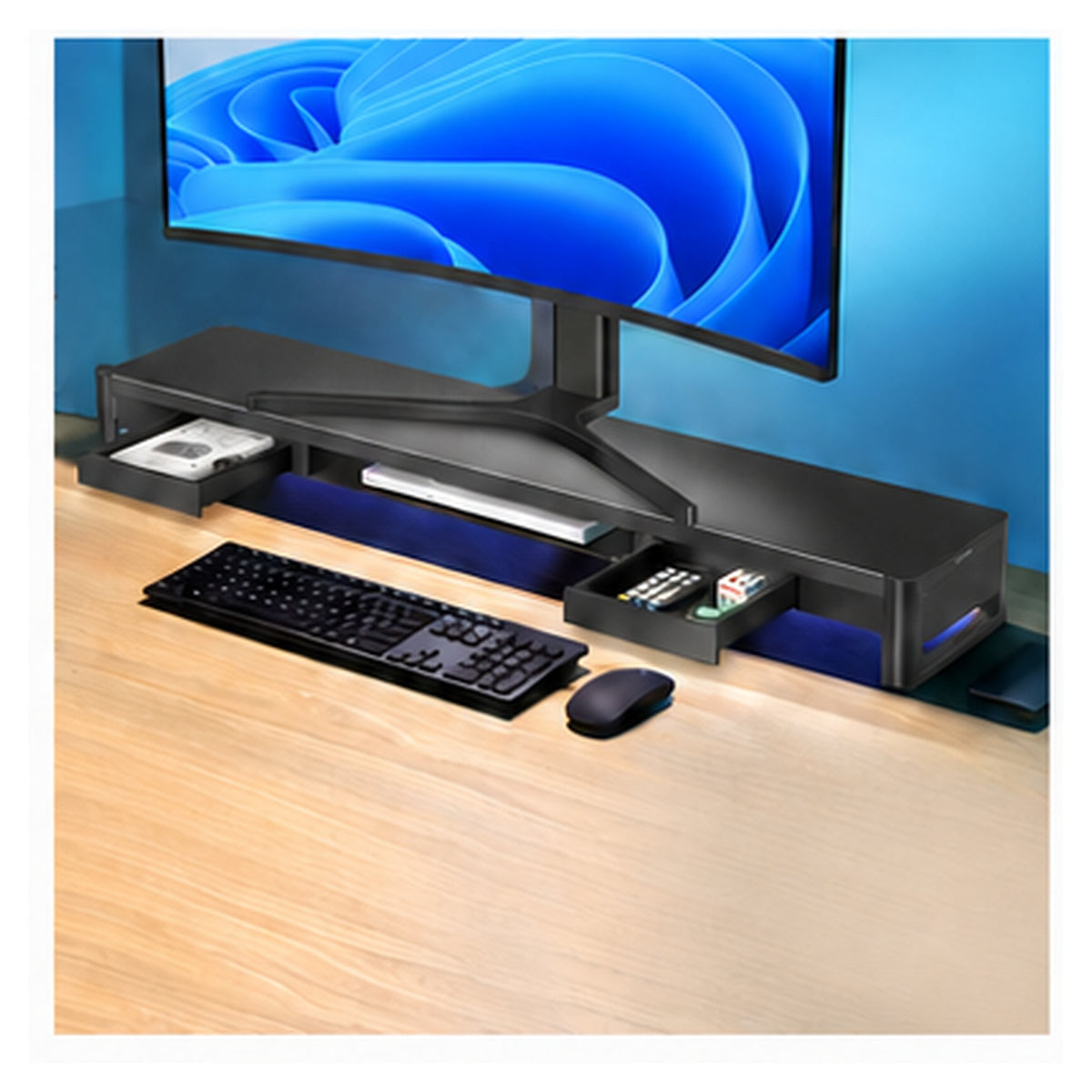 HomeWorker DrawerHub 98.5cm 抽屜顯示器增高架 — image 1