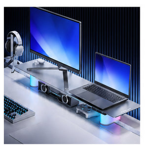 HomeWorker AeroShelf D16 Space Aluminum Monitor Stand — image 3
