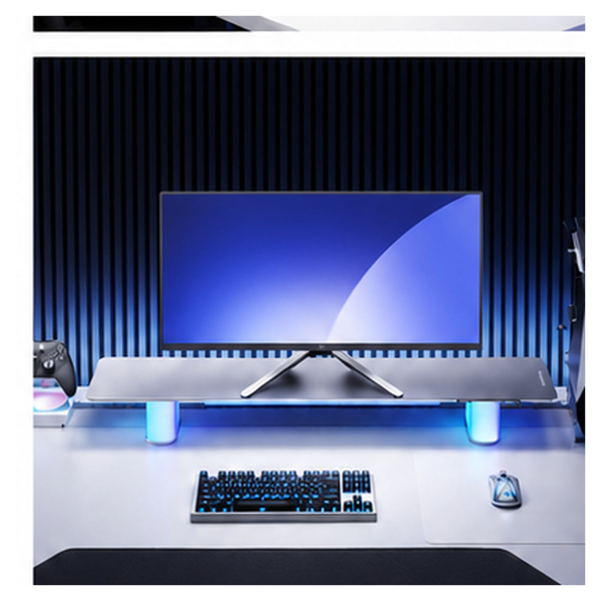 HomeWorker AeroShelf D16 Space Aluminum Monitor Stand — image 4