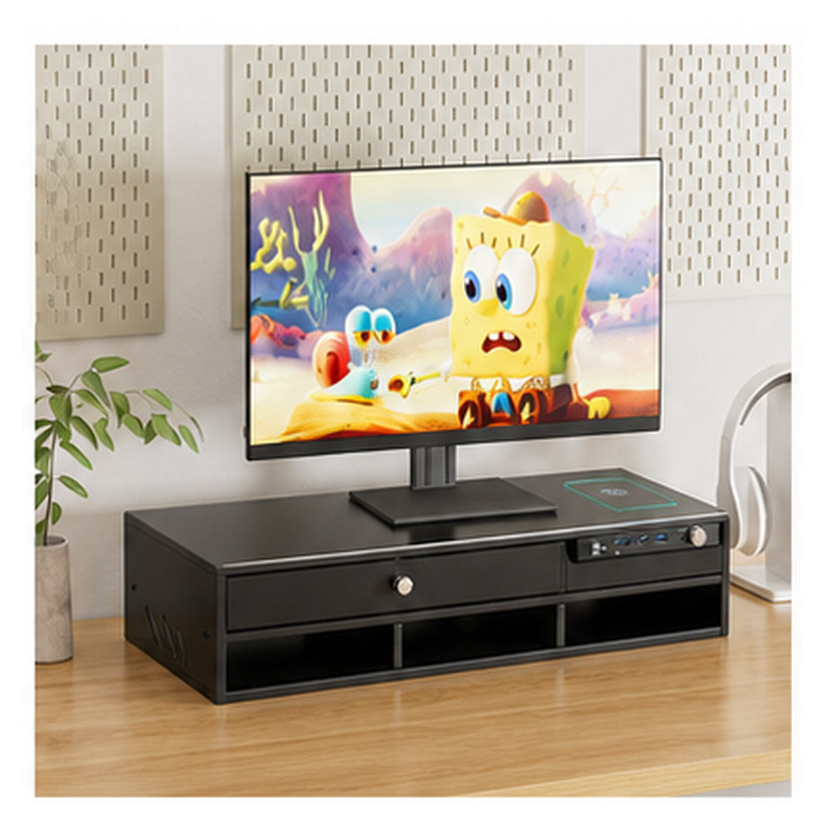 HomeWorker MetroDrawer 60cm Metal Drawer Monitor Stand — image 5