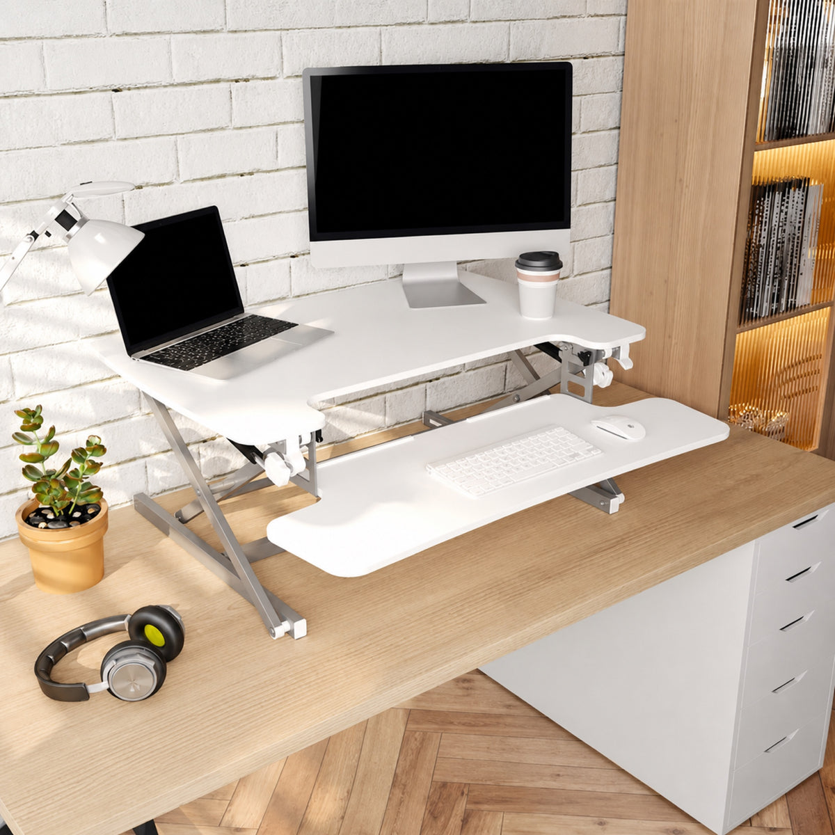 HomeWorker M2M 加闊桌上升降工作台 890 × 590 mm — image 2