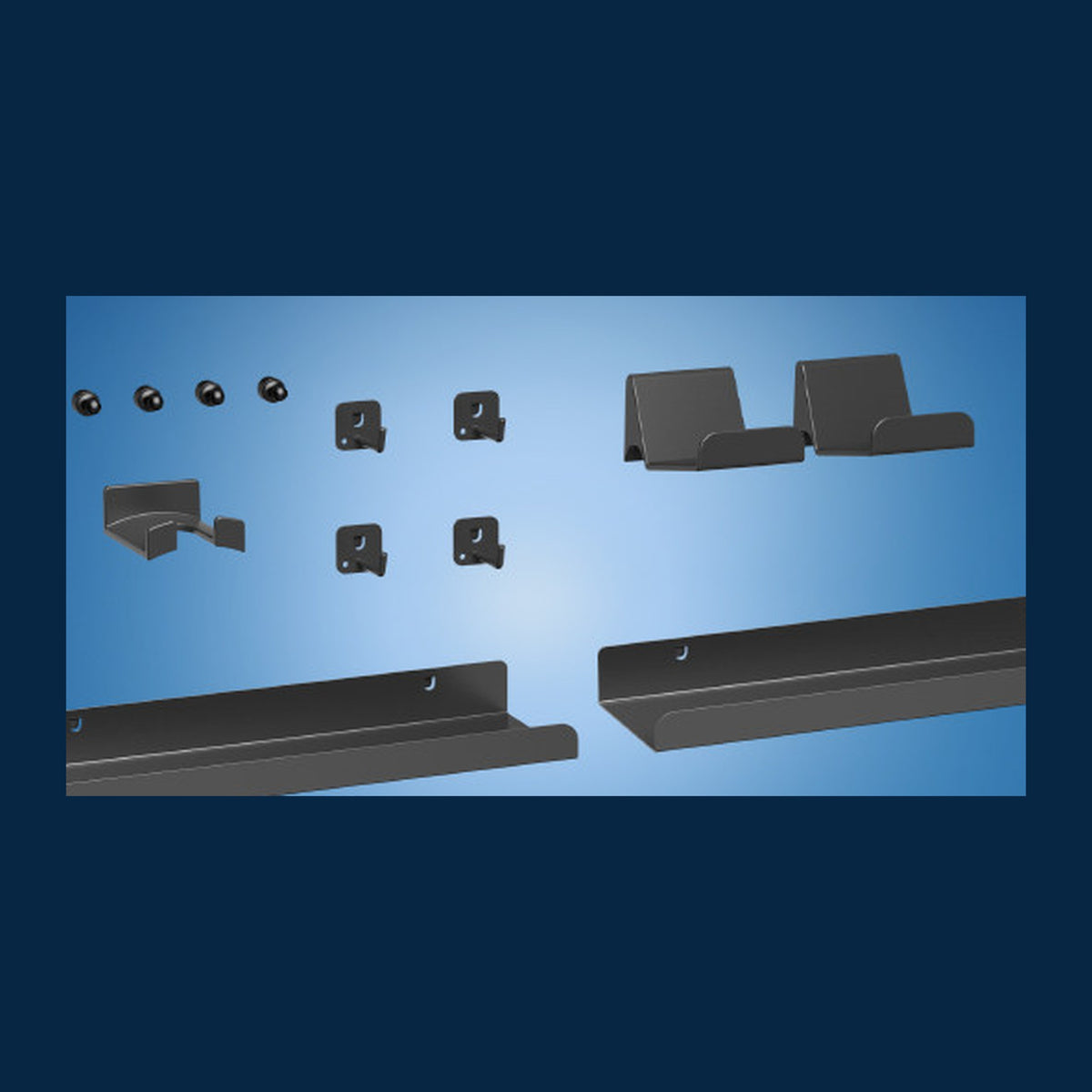 HomeWorker GridWall Pegboard Organizers｜Shelves・Hooks・Clips・Handheld Console Holder — image 1