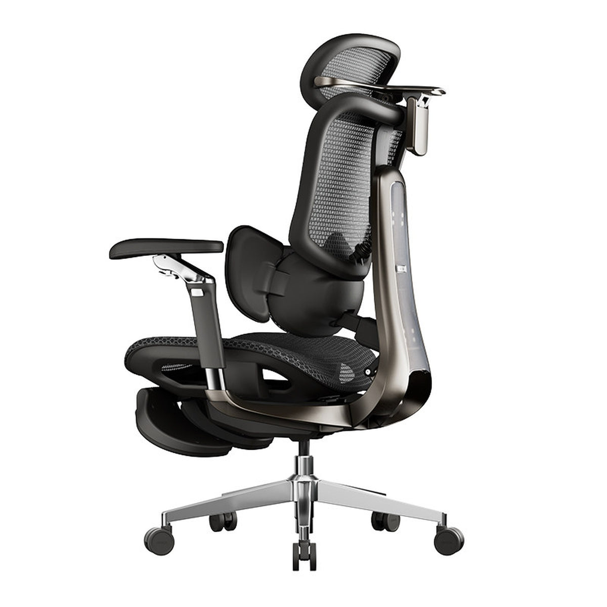 HomeWorker × 黑白調 E3 Ultra 5th Generation Smart Lumbar Support Ergonomic Chair — image 4
