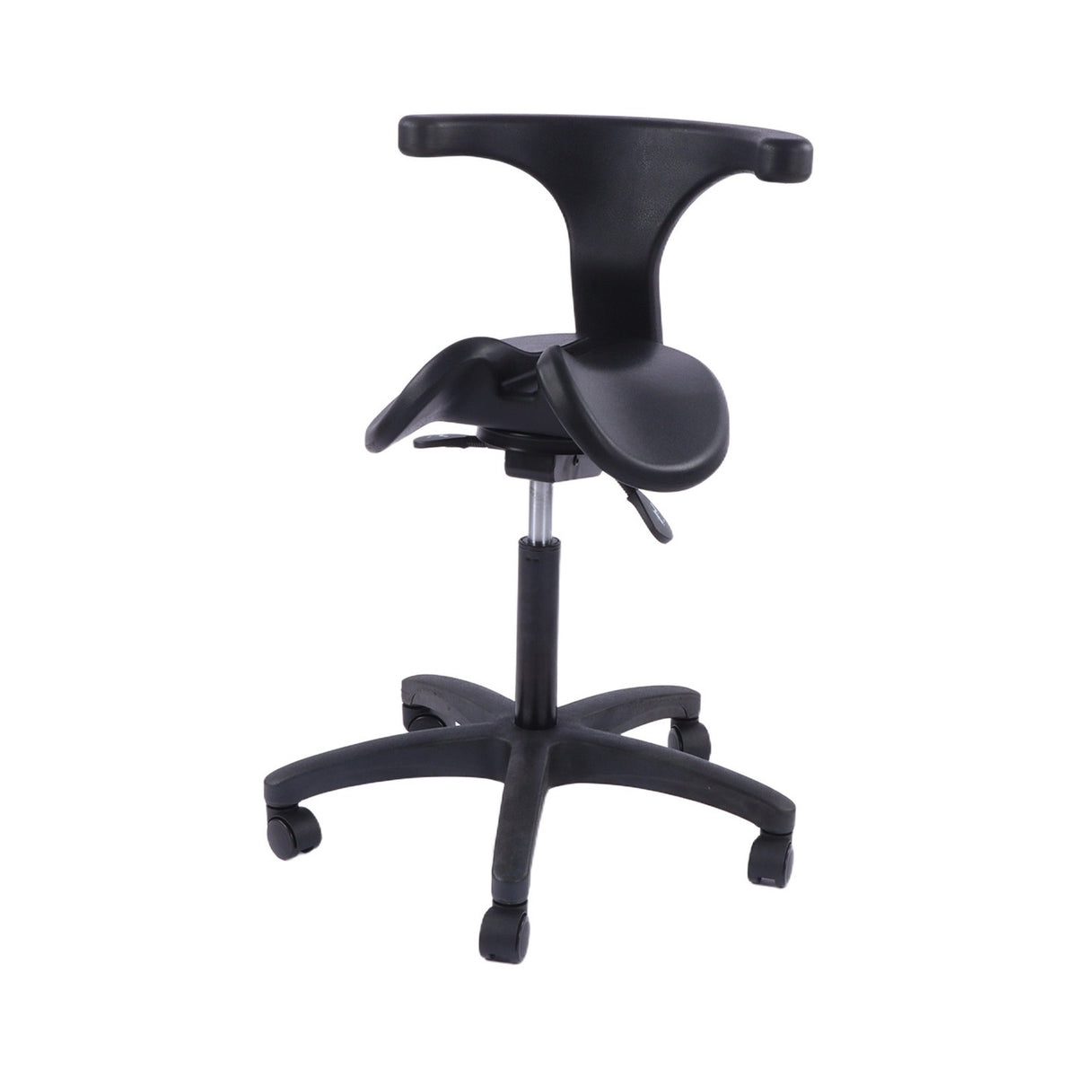 HomeWorker SaddleMove 升降馬鞍工作椅－有靠背款42-56CM 滑輪